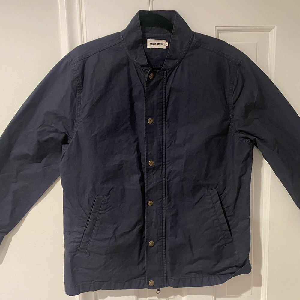 Taylor Stitch Navy Waxed Bomber - M